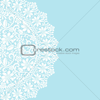 card with lace border