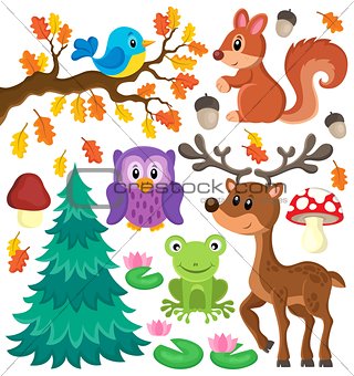Forest animals theme set 1
