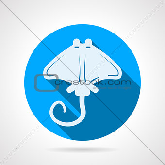 Stingray flat round vector icon
