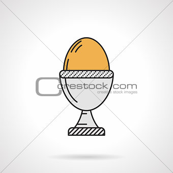 Boiled egg flat vector icon