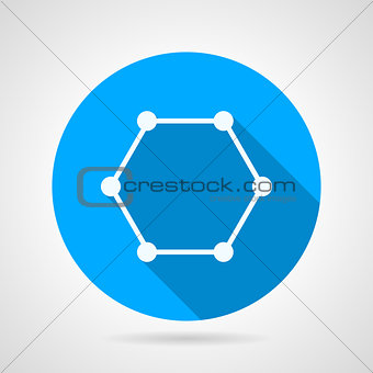 Cyclic molecule flat vector icon