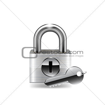 Lock with key.