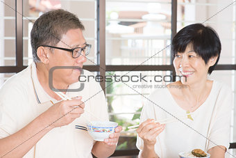 Senior Couple Eating