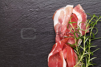 Prosciutto with rosemary