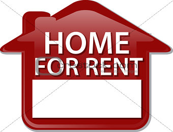Home for rent sign Illustration clipart