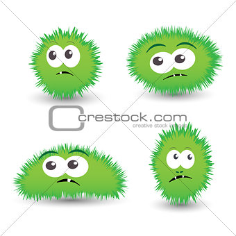 collection of cartoon germs