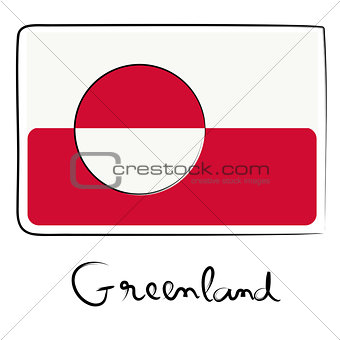 Greenland flag doodle