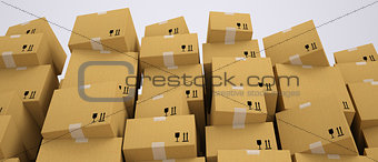 Carton boxes stacking