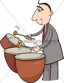 drummer musician cartoon illustration