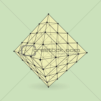 Stone. Abstract 3d vector background for business presentations.