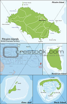 Pitcairn Islands map