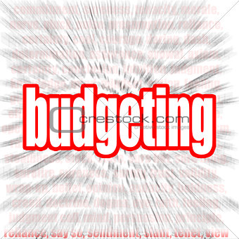 Budgeting word cloud