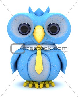Cute Blue Bird Character