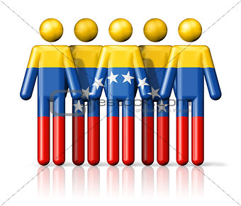 Flag of Venezuela on stick figure