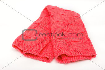 red knitted fabric