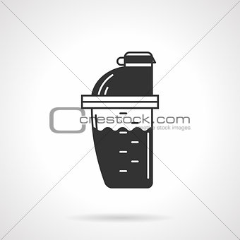 Protein shaker black vector icon