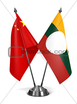 China and Shan State - Miniature Flags.