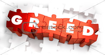 Greed - Text on Red Puzzles.