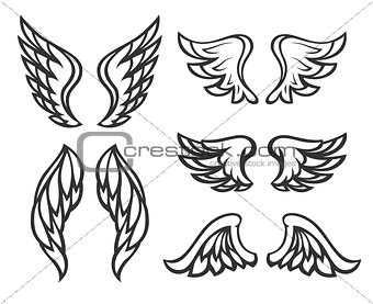 Set of wings tattoo