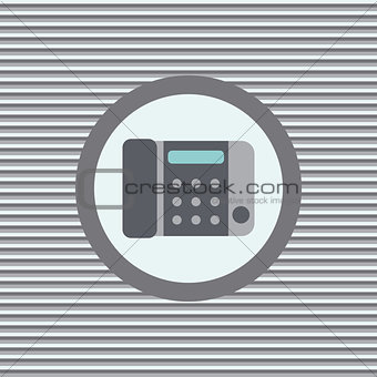 Telephone color flat icon