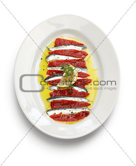 marinated anchovy and paprika