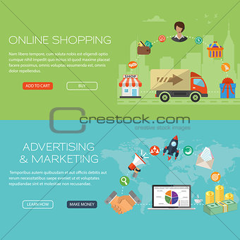 Online Shopping and Marketing Banners
