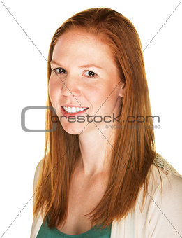 Cute Lady with Red Hair