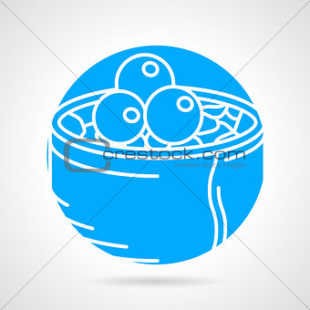 Maki sushi round vector icon
