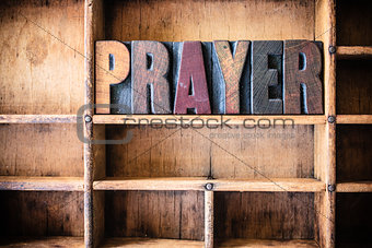 Prayer Concept Wooden Letterpress Theme