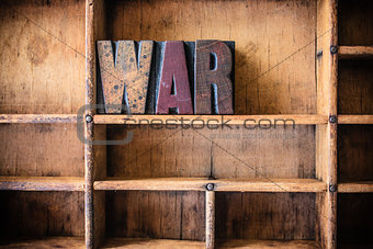 War Concept Wooden Letterpress Theme