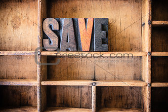 Save Concept Wooden Letterpress Theme