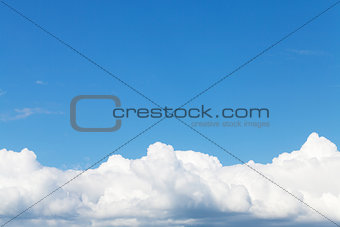 Blue sky and clouds with copy space