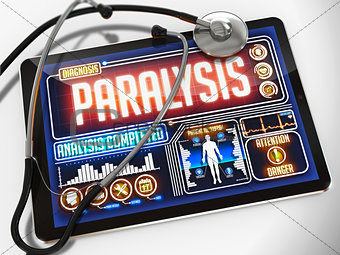 Paralysis on the Display of Medical Tablet.