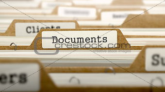 Documents Concept with Word on Folder.