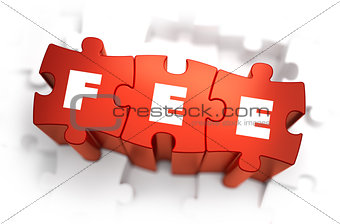 Fee - Text on Red Puzzles.