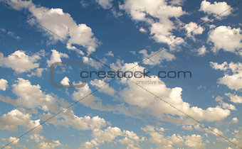 Clouds in the blue sky.