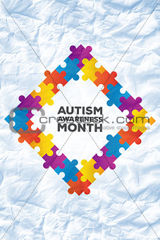 Composite image of autism awareness month