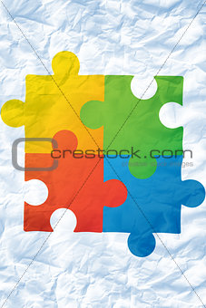 Composite image of autism awareness jigsaw