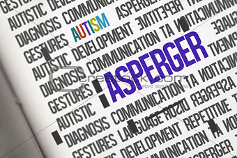 Asperger against open book