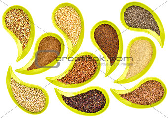 healthy grains and seeds abstract