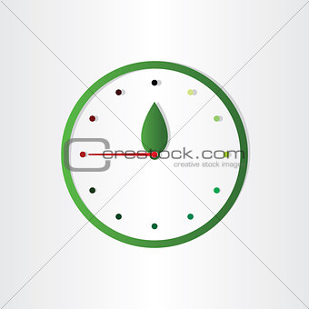eco clock concept time for ecology abstract design