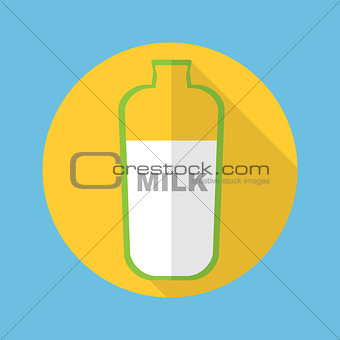 bottle of milk icon vector illustration