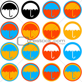 Umbrella icons