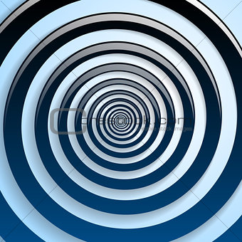 Blue spiral and gray background graphic illustration