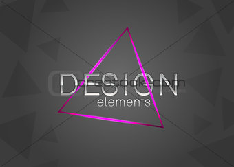 Neon triangle design element