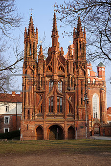 St Anna's Church in Vilnius,  Lithuania.