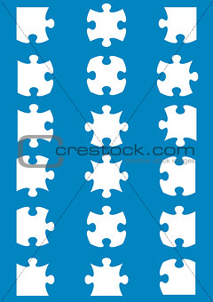 All possible shapes of jigsaw puzzle