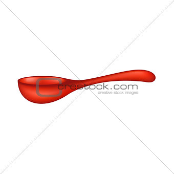 Wooden spoon in red design