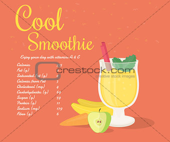 Yellow cool smoothie