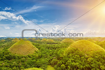 Beautiful Chocolate Hills in Bohol, Philippines
